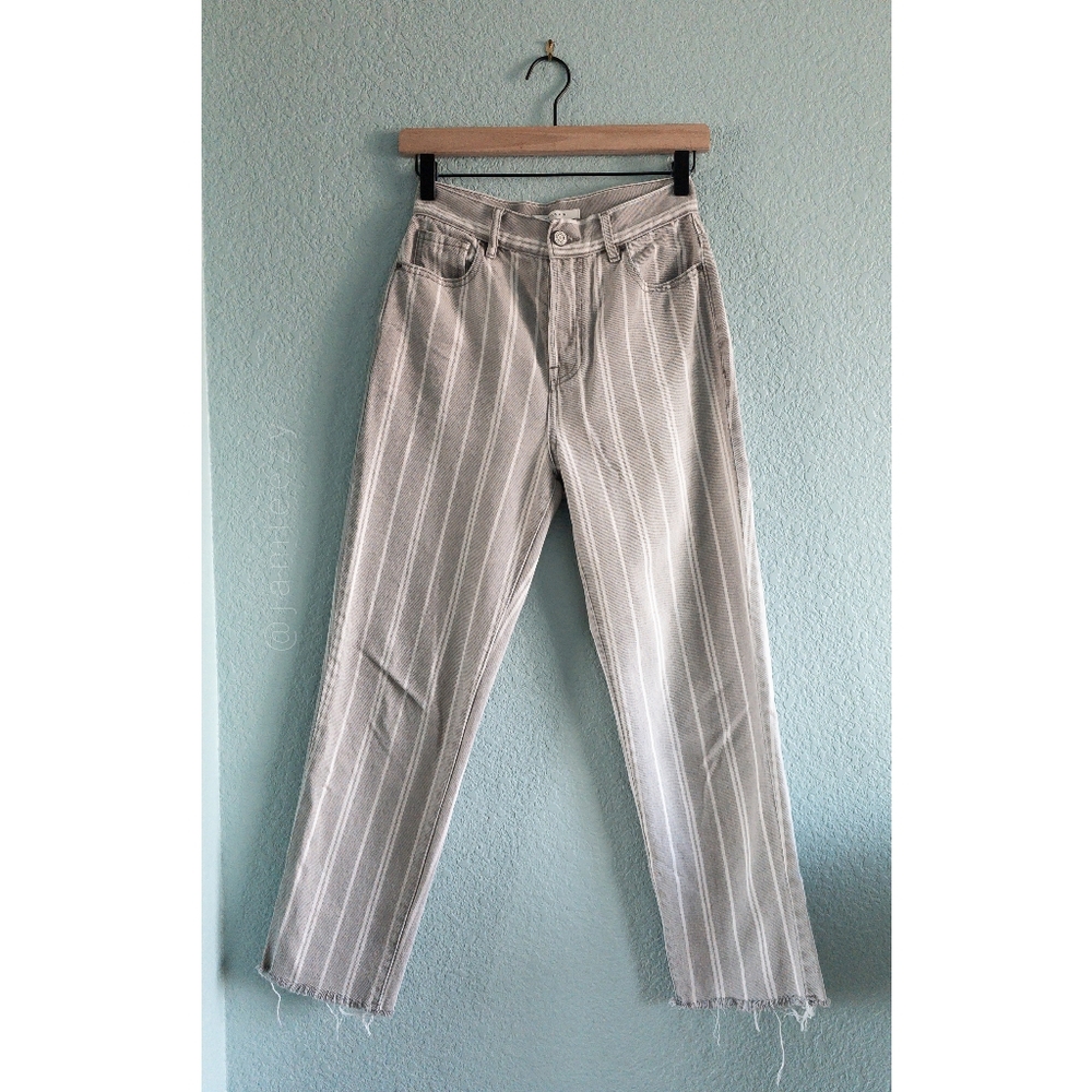 PacSun | Striped High Rise Straight Jeans